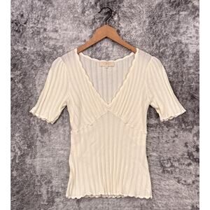 Sezane Ribbed Chloe Top